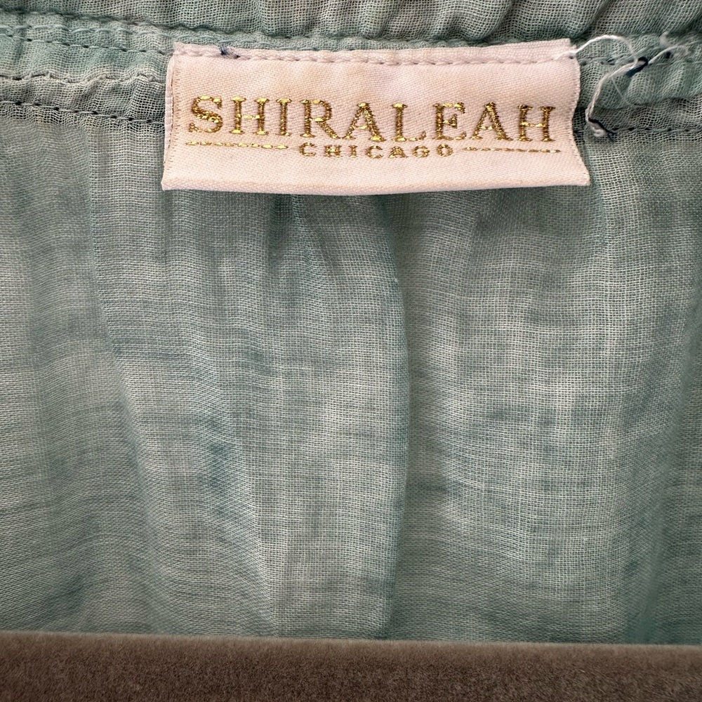 Chic Sheer Teal Kimono with Black Trim - Picture 5 of 6